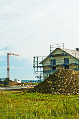 Image showing house with scaffold