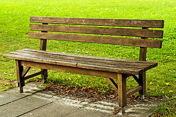 Image showing park bench in a park