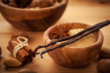 Image showing Ingredients for baking Christmas cookies