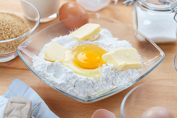 Image showing Ingredients for making dough