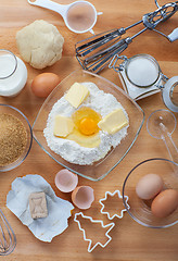 Image showing Baking ingredients for cake and cookies