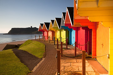 Image showing Beach huts