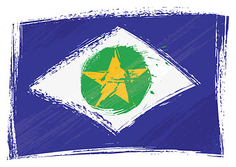 Image showing Grunge Mato Grosso flag