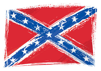 Image showing Grunge Confederate flag