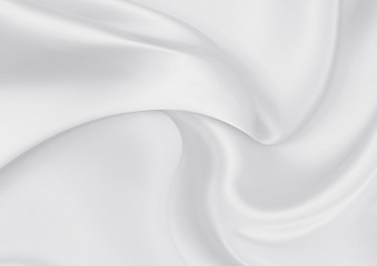 Image showing Smooth elegant white silk