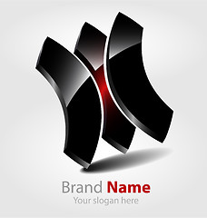 Image showing Abstract glossy brand logo/logotype