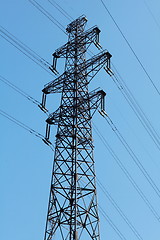 Image showing solitary electricity pylon