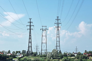 Image showing electricity pylon power line