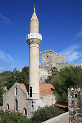 Image showing Old mosque in the Castle of St Peter, Bodrum, Mugla, Turkey