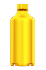 Image showing Golden bottle for chemicals or drugs isolated