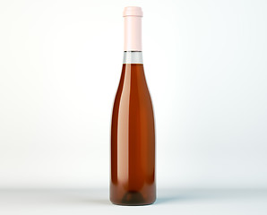 Image showing Corked bottle of white wine or brandy