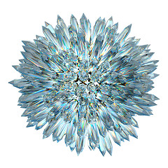 Image showing Crystal sphere with acute columns isolatred