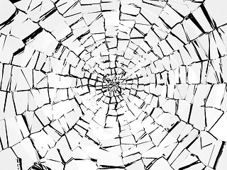 Image showing Damage and wreck: abstract broken glass pattern
