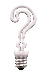 Image showing Ask a Question: Query mark light bulb isolated