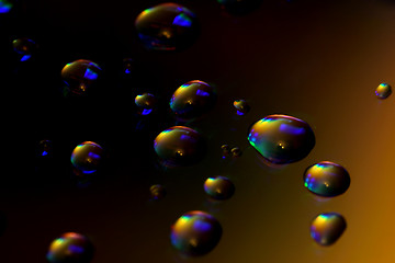 Image showing Drops of water on a compact disk, technology