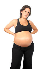 Image showing beautiful pregnant woman expecting a boy