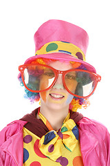 Image showing Funny clown, child, girl