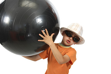 Image showing Boy with ball