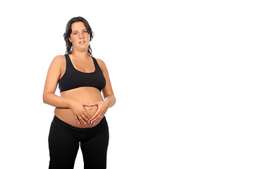 Image showing beautiful pregnant woman expecting a boy