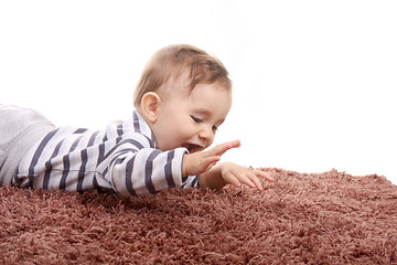 Image showing happy baby boy, studio photo session