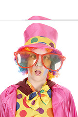 Image showing Funny clown, child, girl