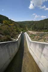 Image showing nice barrage in Portugal, electricity & energy concept