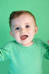 Image showing happy baby boy, studio photo session