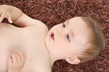 Image showing happy baby boy, studio photo session