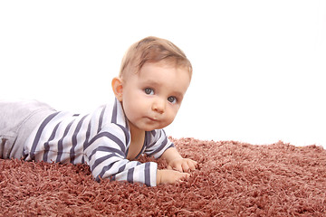 Image showing happy baby boy, studio photo session