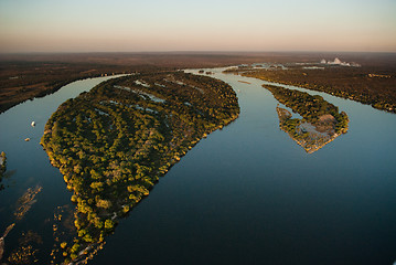 Image showing Zambezi river from the air