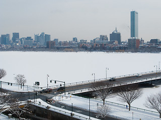 Image showing Boston Charles River winter