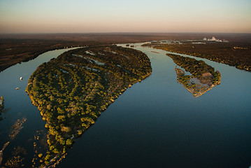 Image showing Zambezi river from the air