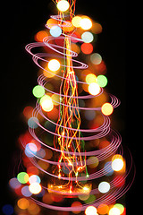 Image showing christmas tree from the lights