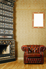 Image showing Chair Near Fireplace