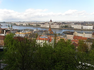 Image showing View from Buda hill, Budapest, Hungary