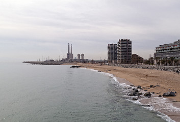 Image showing Badalona Spain Coast and Beach