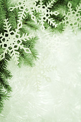 Image showing Green christmas background