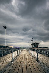 Image showing jetty Chiemsee Bavaria Germany