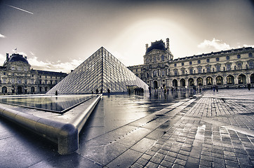 Image showing Architectural Structure of Louvre Exterior