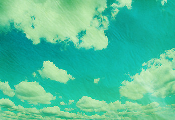 Image showing retro cloudy sky