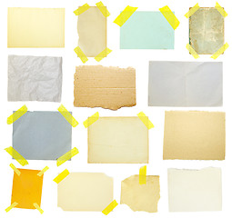 Image showing collection of old note paper