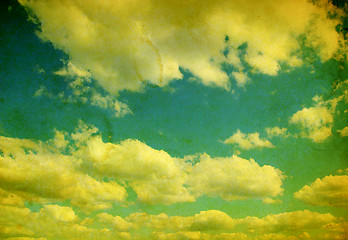 Image showing retro cloudy sky