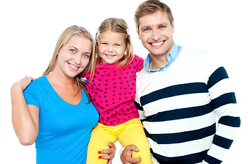 Image showing Family portrait on a white background