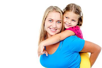 Image showing Mom and daughter having fun