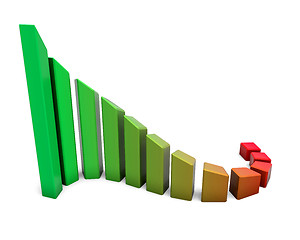 Image showing Arrowed business chart