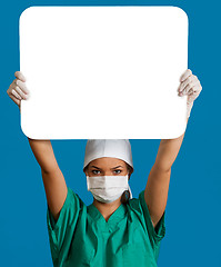 Image showing Doctor with a Blank Board