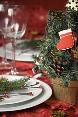 Image showing Christmas dinner table