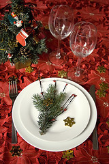 Image showing Christmas dinner table