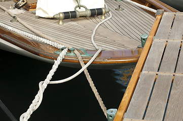 Image showing Yacht boarding ladder