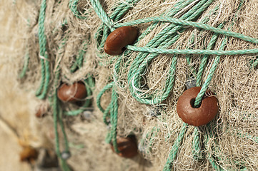 Image showing Fishing nets background